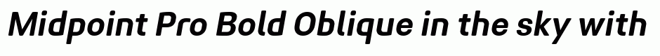 Midpoint Pro Bold Oblique