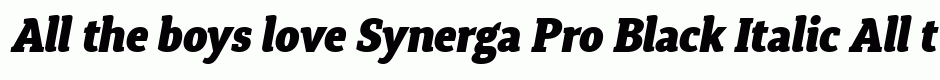 Synerga Pro Black Italic