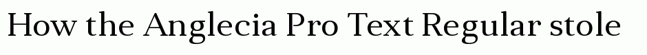 Anglecia Pro Text Regular