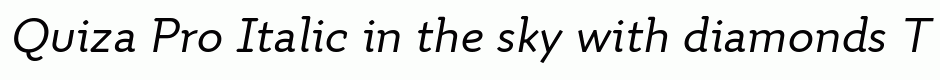 Quiza Pro Italic