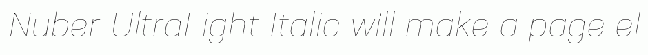 Nuber UltraLight Italic