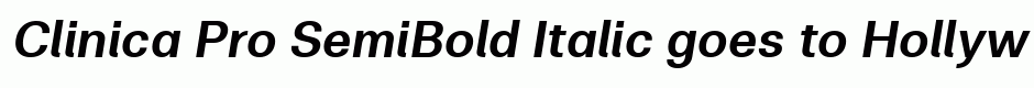 Clinica Pro SemiBold Italic