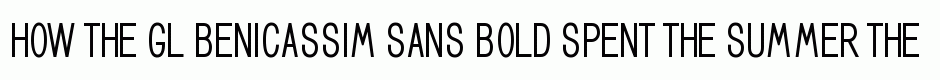 GL Benicassim sans bold