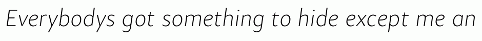Samo Sans Pro Thin Italic