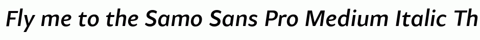 Samo Sans Pro Medium Italic