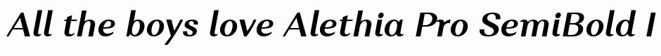 Alethia Pro SemiBold Italic