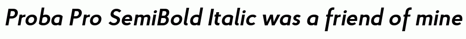 Proba Pro SemiBold Italic