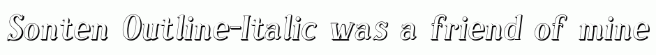 Sonten Outline-Italic