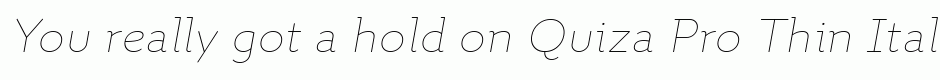 Quiza Pro Thin Italic