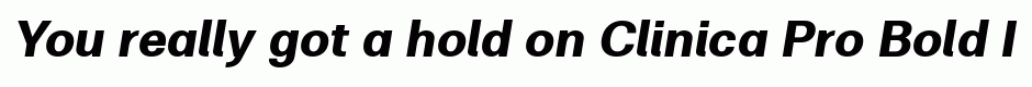 Clinica Pro Bold Italic