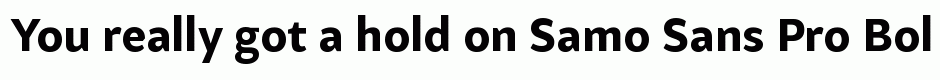 Samo Sans Pro Bold