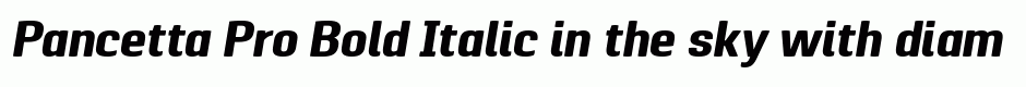 Pancetta Pro Bold Italic
