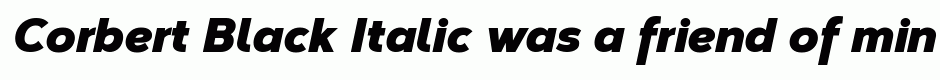 Corbert Black Italic