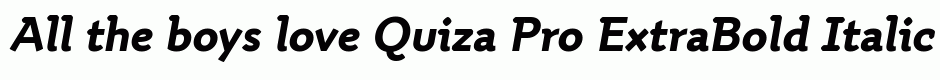 Quiza Pro ExtraBold Italic