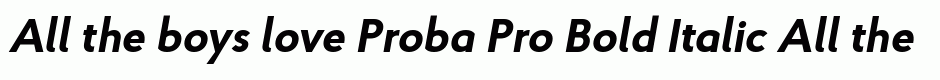 Proba Pro Bold Italic