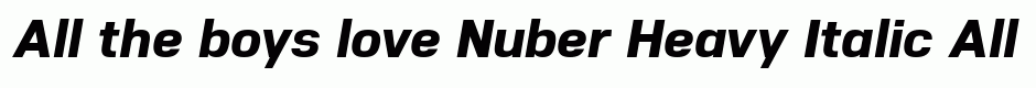 Nuber Heavy Italic
