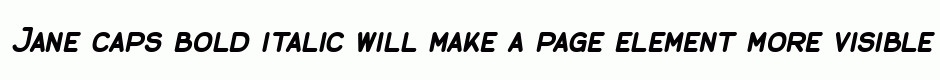 Jane caps bold italic