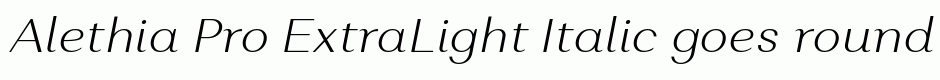 Alethia Pro ExtraLight Italic