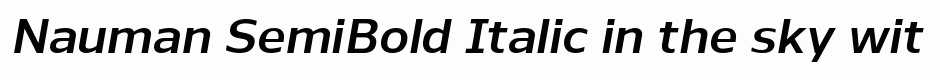 Nauman SemiBold Italic