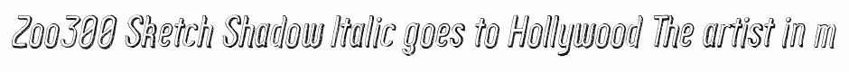 Zoo300 Sketch Shadow Italic