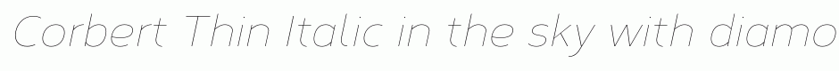 Corbert Thin Italic