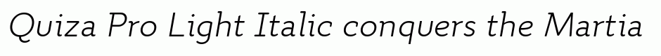 Quiza Pro Light Italic
