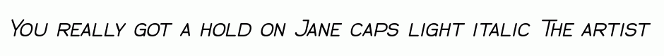 Jane caps light italic