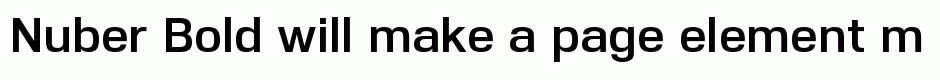 Nuber Bold