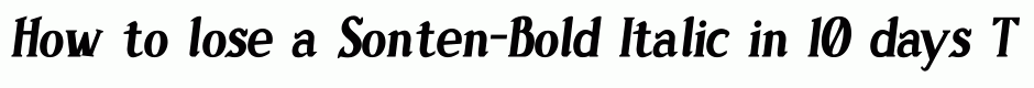Sonten-Bold Italic