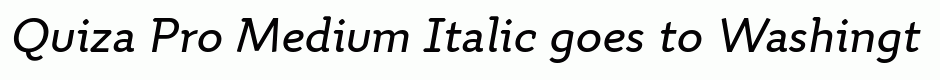 Quiza Pro Medium Italic