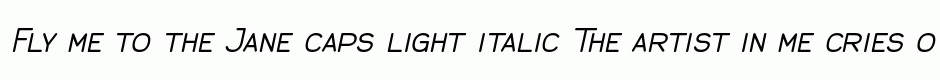 Jane caps light italic