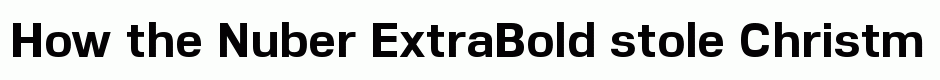 Nuber ExtraBold