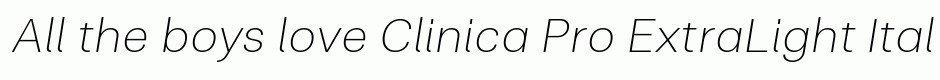 Clinica Pro ExtraLight Italic