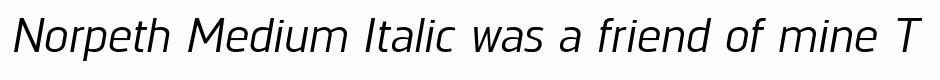 Norpeth Medium Italic