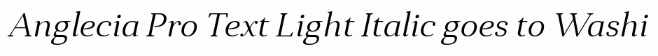 Anglecia Pro Text Light Italic