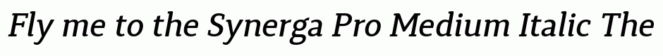 Synerga Pro Medium Italic
