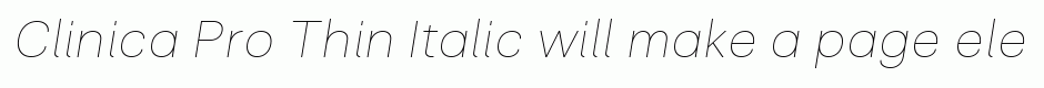 Clinica Pro Thin Italic