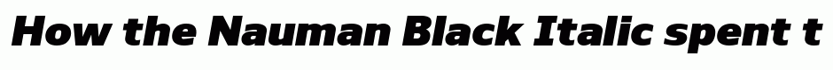 Nauman Black Italic