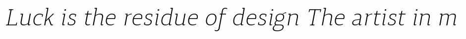 Synerga Pro ExtraLight Italic