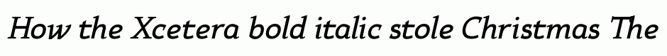 Xcetera bold italic