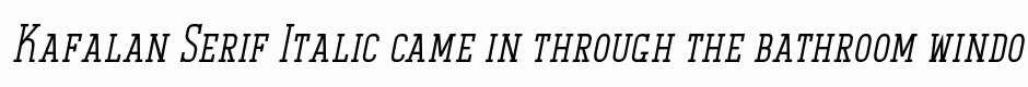 Kafalan Serif Italic