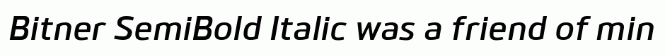 Bitner SemiBold Italic