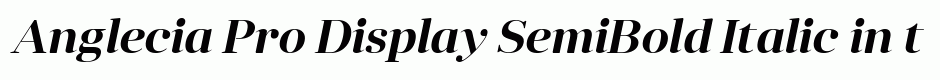 Anglecia Pro Display SemiBold Italic