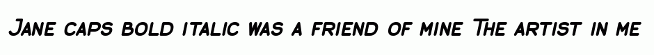 Jane caps bold italic