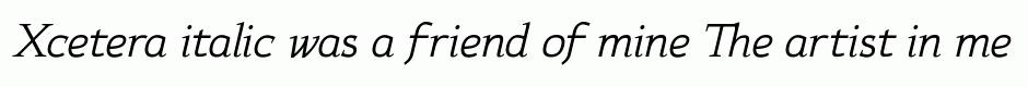 Xcetera italic