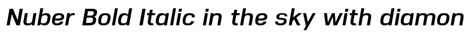 Nuber Bold Italic