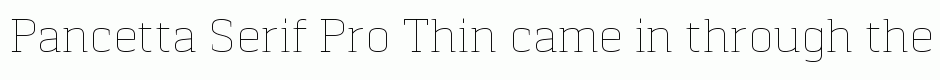 Pancetta Serif Pro Thin