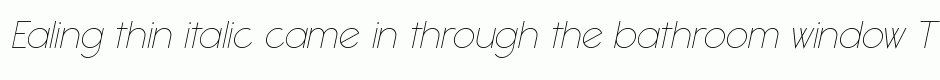 Ealing thin italic