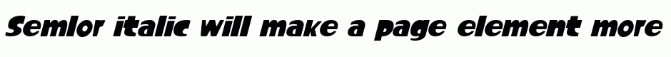 Semlor italic
