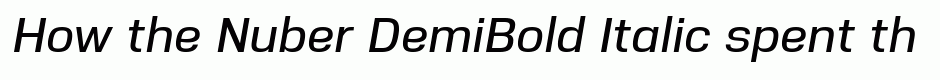 Nuber DemiBold Italic